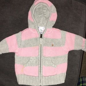 Baby girls Ralph Lauren knit hoodie